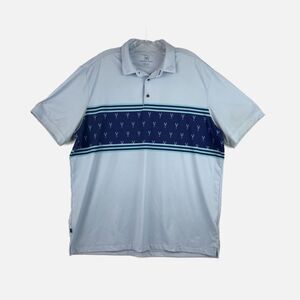 Mizzen & Main Performance Blue Lobster Print Versa Golf Polo Stretch Size Large‎